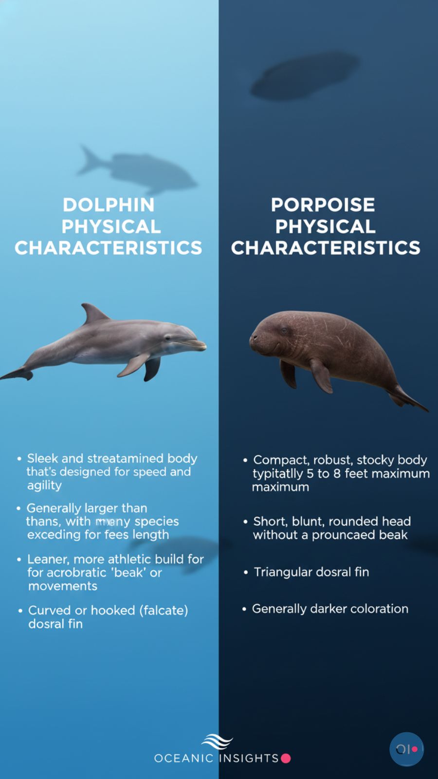 Dolphin vs. Porpoise: Physical Chracterstics